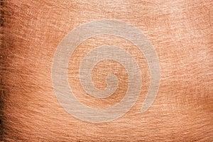 Copper plate texture, brushed orange metal surface