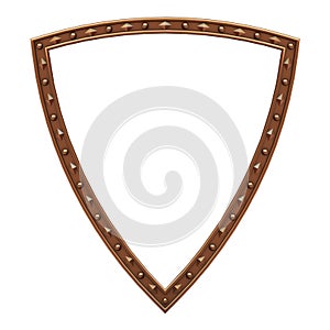 Copper plated shield picture frame
