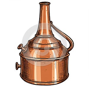 Copper Pot Still Illustration
