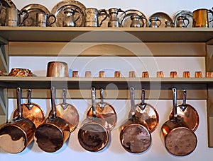 Copper pots and pans