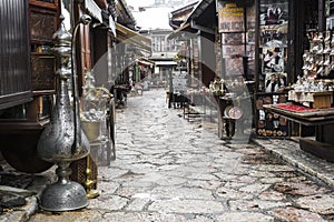 Copper product as souvenir for visitors and tourists in Old Town