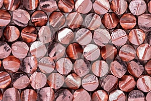 Copper rod raw materials metals industry and stock market concept