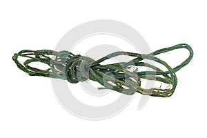 Copper scrap on a white isolated background