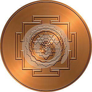 Copper Shree Yantra Design