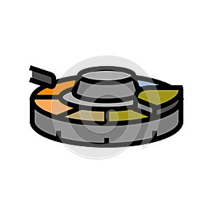 copper smelter cast anodes color icon vector illustration photo