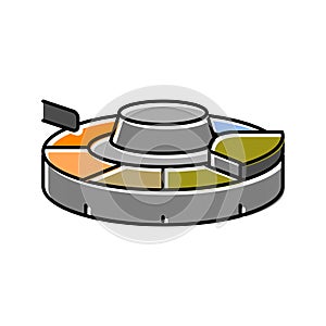 copper smelter cast anodes color icon vector illustration photo
