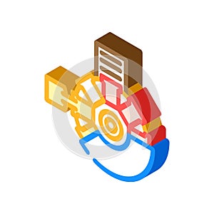 copper smelter cast anodes isometric icon vector illustration