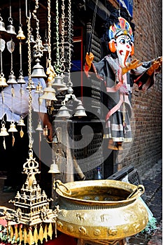 Copper souvenir in Nepal