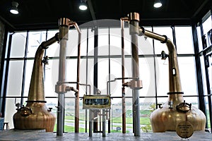 Copper stills for whiskey in Kentucky