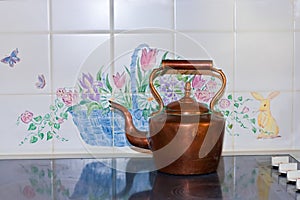 Copper tea kettle