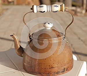 Copper tea pot