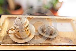 Copper turkish coffee cup