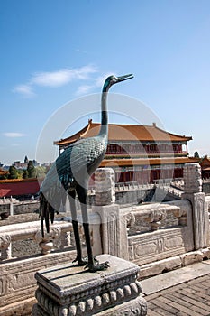 The Copper Turtle and the Copper Crane before the Taihe Temple in the Palace Museum