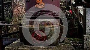 Copper vat in the temple Mitsumine. Japan. Chichibu. Saitama