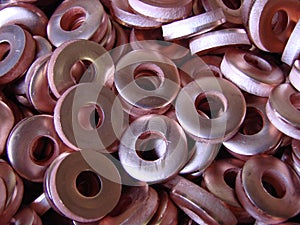 Copper washers photo