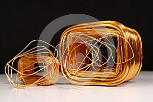 Copper windings different sizes from electric current transformers