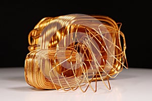 Copper windings different sizes from electric current transformers