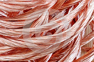 Copper wire close-up