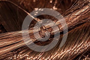 Copper wire close-up