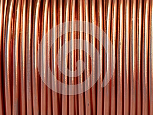 copper wire for computer cable close up