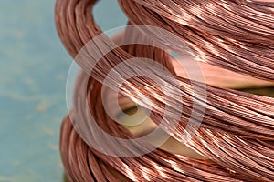 Copper wire, concept of industry of raw materials