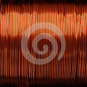 Copper wire, enamelled, on a coil, insulated copper winding wire