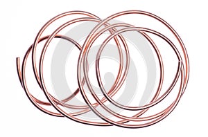 Copper wire isolated on white