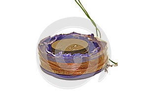 copper wire isolated on white background