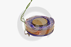 copper wire isolated on white background