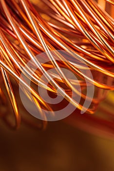 Copper wire, raw materials metals industry