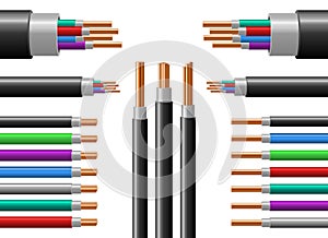 Copper wire vector design illustration isolated on white background