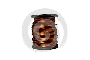 Copper wire with white background