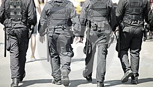 cops with antiriot uniform