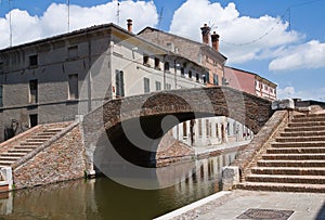 Cops bridge. Comacchio. Emilia-Romagna. Italy.