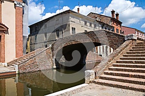 Cops Bridge. Comacchio. Emilia-Romagna. Italy.