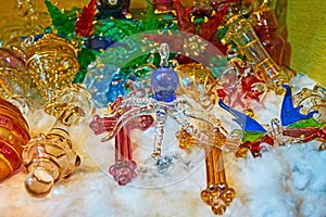 The Coptic Christian shop in Khan El Khalili market offers beautiful handmade glass Christmas ornaments in shape of cross, balls, photo