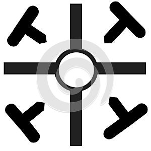 Coptic cross symbol with white background