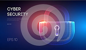 Coputer internet cyber security background. Cyber crime vector illustration. digital lock vector illustration EPS 10.