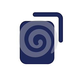 Copy black glyph ui icon