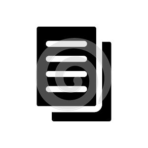 Copy black glyph ui icon