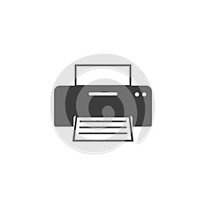 Copy, device, printer icon. Vector illustration, flat design.