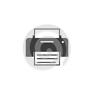 Copy, device, printer icon. Vector illustration, flat design.