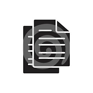 Copy document icon Flat line illustration