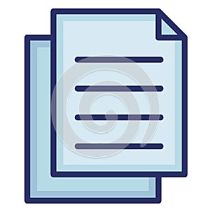 Copy, documents Isolated Vector Icon Which can easily modify or edit
