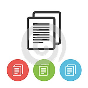 Copy of documents vector flat icon