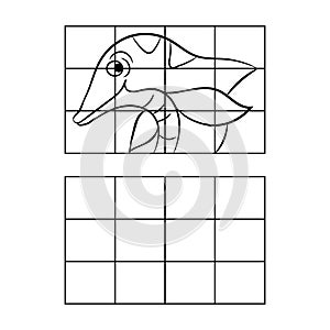 Copy the drawing kids preschool dolphin activity coloring page