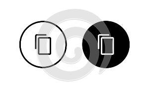 Copy, Duplicate Icon Vector in Circle Line