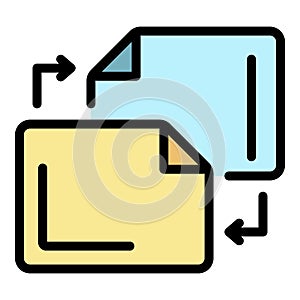 Copy editor file icon color outline vector