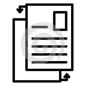 Copy Files Isolated Vector Icon easily editable