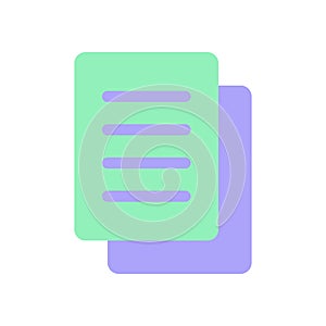 Copy flat color ui icon